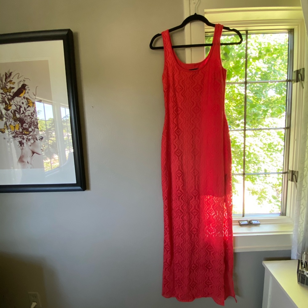 Bebe Maxi Dress - Bright Salmon